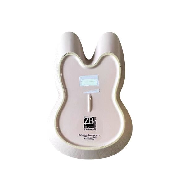 ZRIKE Bunny Shaped Baker 12in Pink Ceramic Spring Easter NEW - Picture 10 of 10